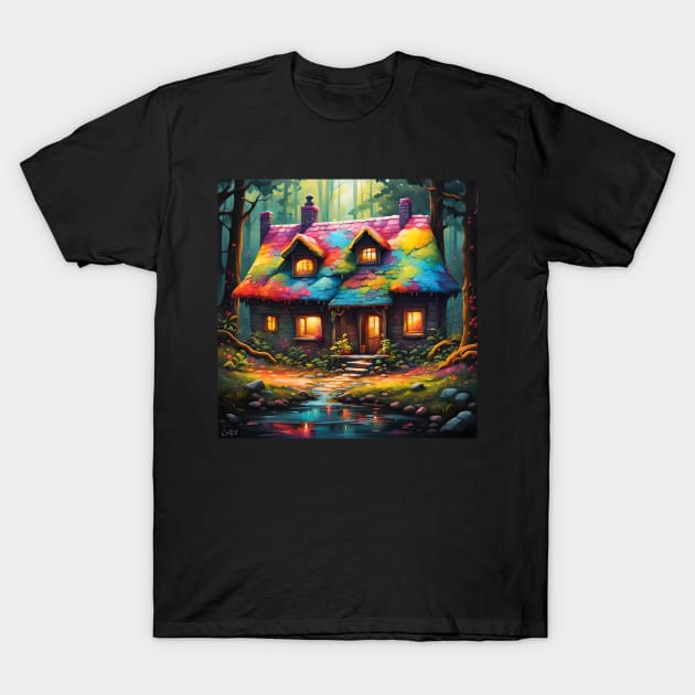 cottage in the forest T-Shirt by mdr design